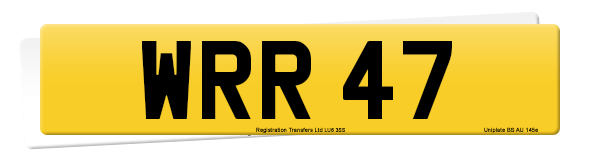 Registration number WRR 47